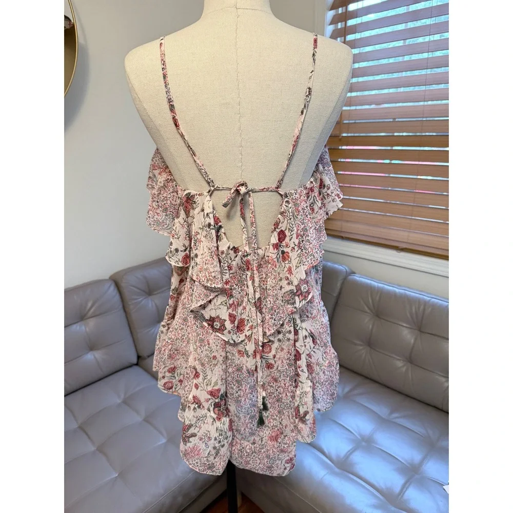 NWOT Victorias Secret Cami Babydoll/Slip Pink Metallic Stripe L/G Tie Back